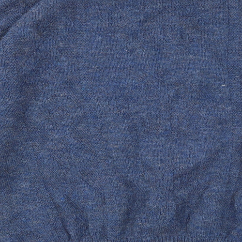 Canda Mens Blue Round Neck Acrylic Pullover Jumper Size L Long Sleeve