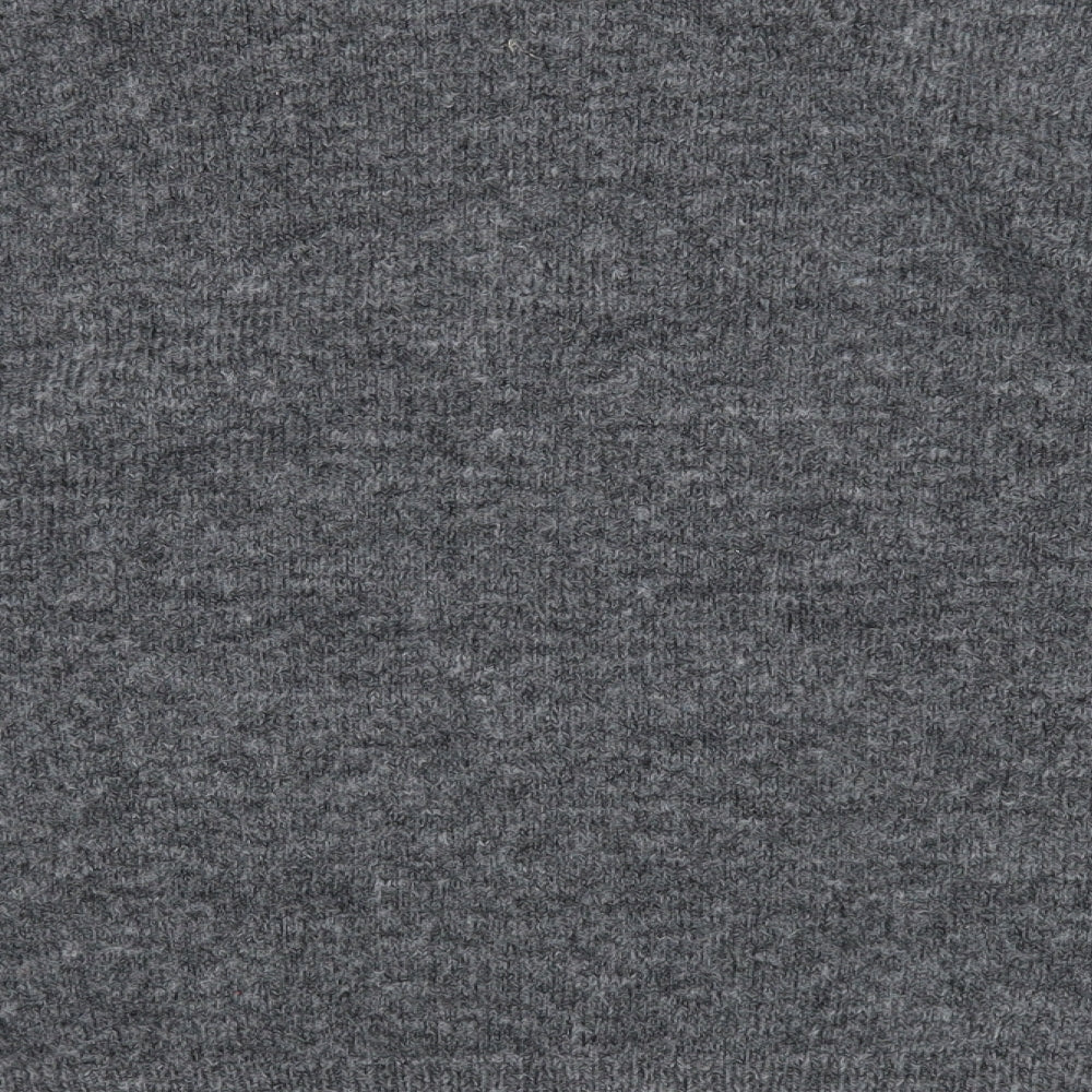 Marks and Spencer Womens Grey Round Neck Geometric Polyester Pullover Jumper Size M - Star Pattern