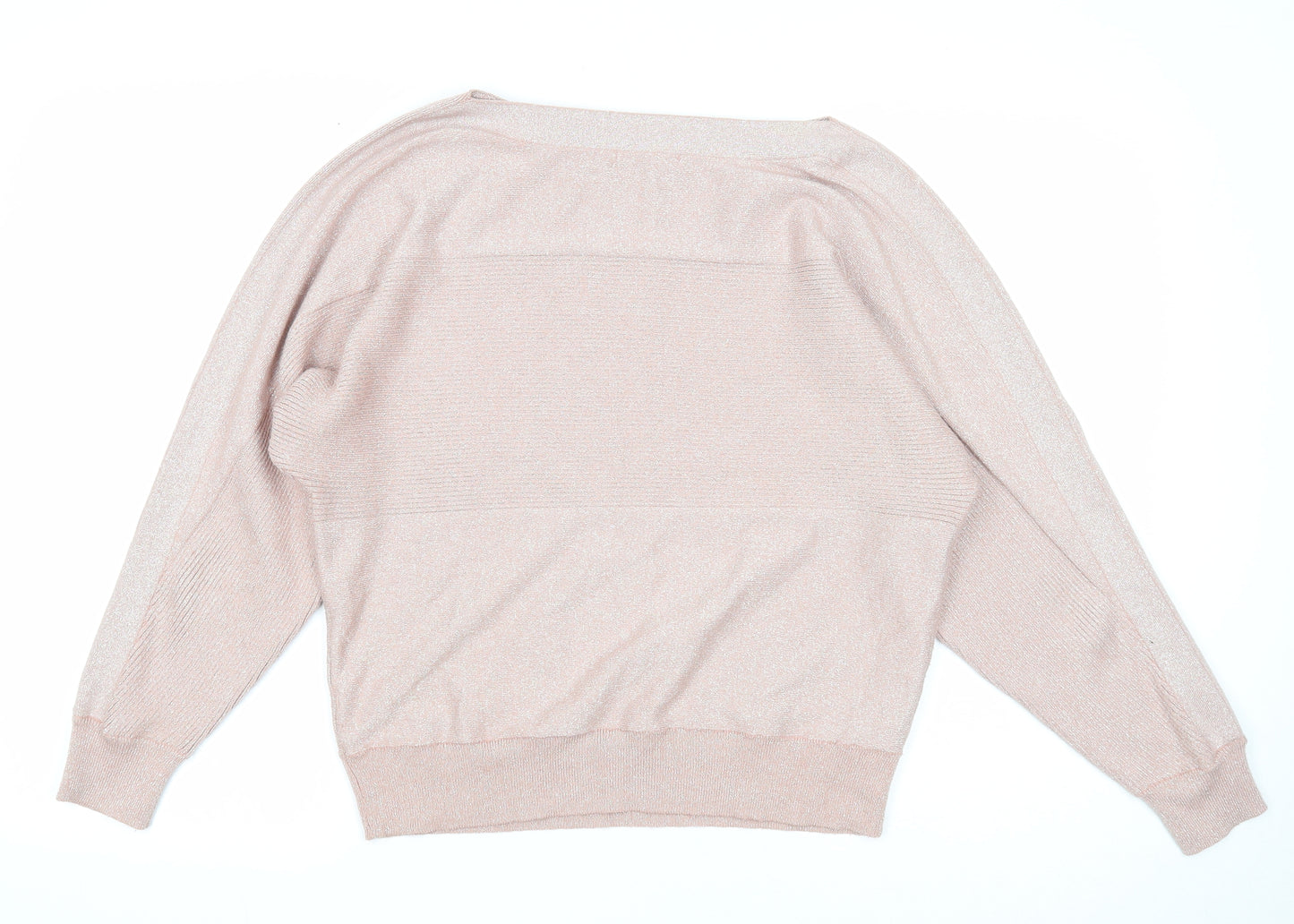 TU Womens Pink Boat Neck Viscose Pullover Jumper Size 12