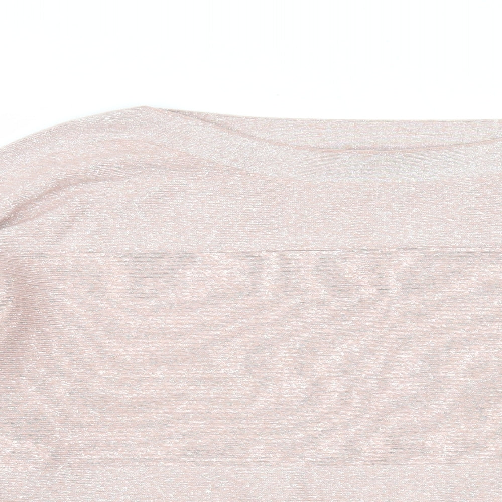 TU Womens Pink Boat Neck Viscose Pullover Jumper Size 12