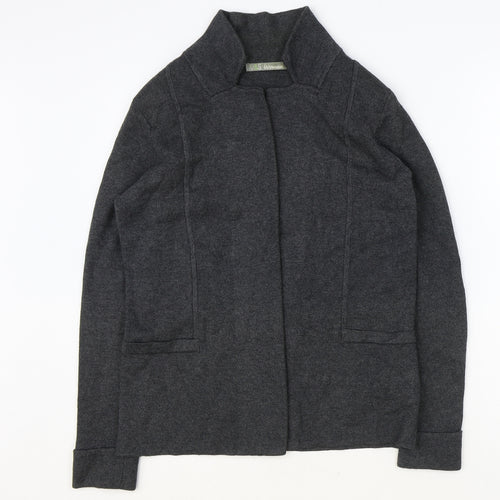 Marks and Spencer Womens Grey Scoop Neck Viscose Cardigan Jumper Size 10