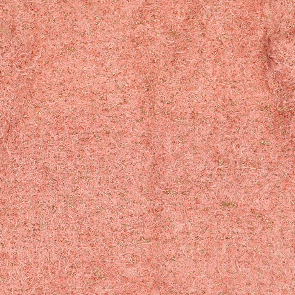 Falmer Heritage Womens Pink V-Neck Polyester Cardigan Jumper Size 20 - Fluffy, Hook & Eye Closure
