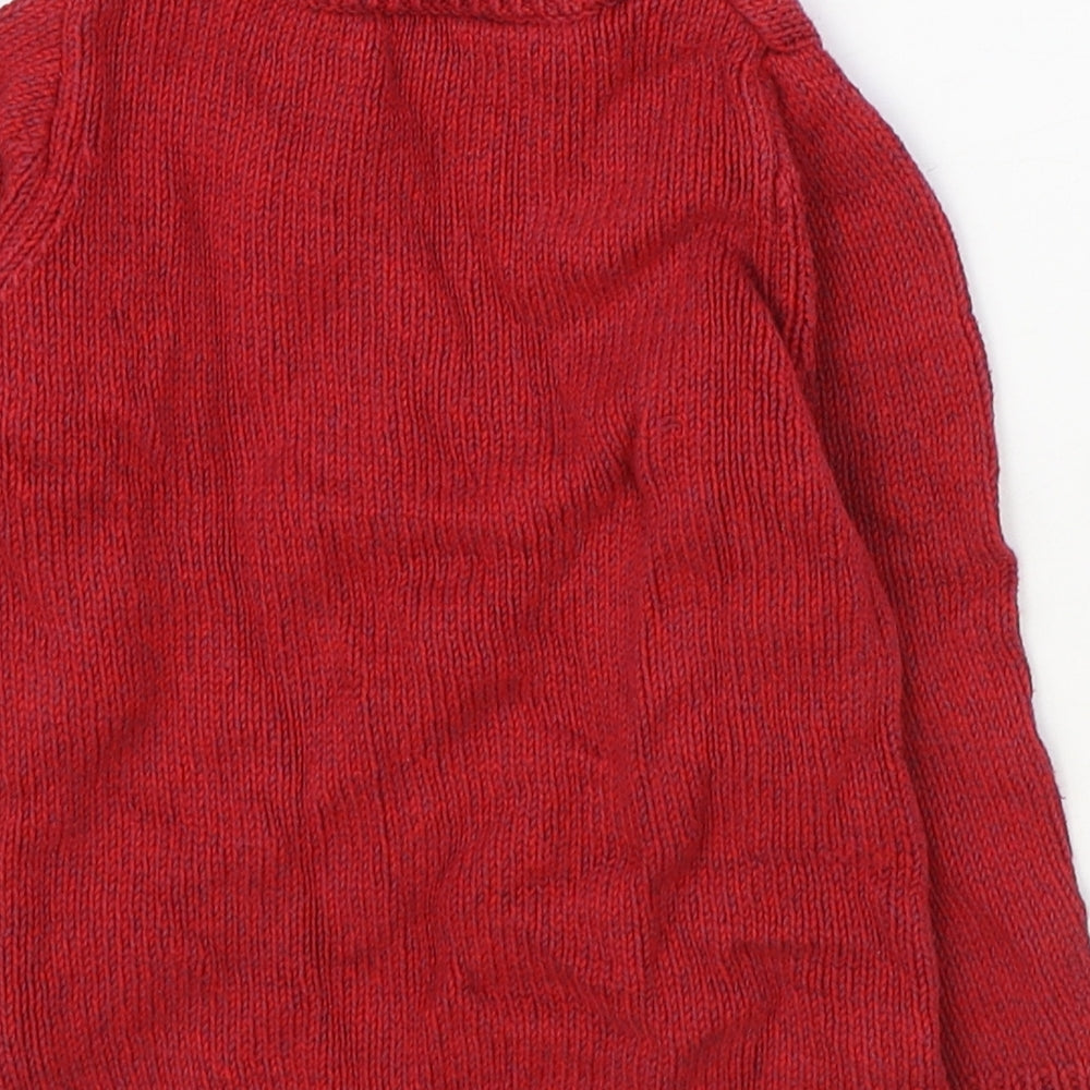 Nutmeg Girls Red Cotton Pullover Jumper Size 12-18 Months Pullover - Cat