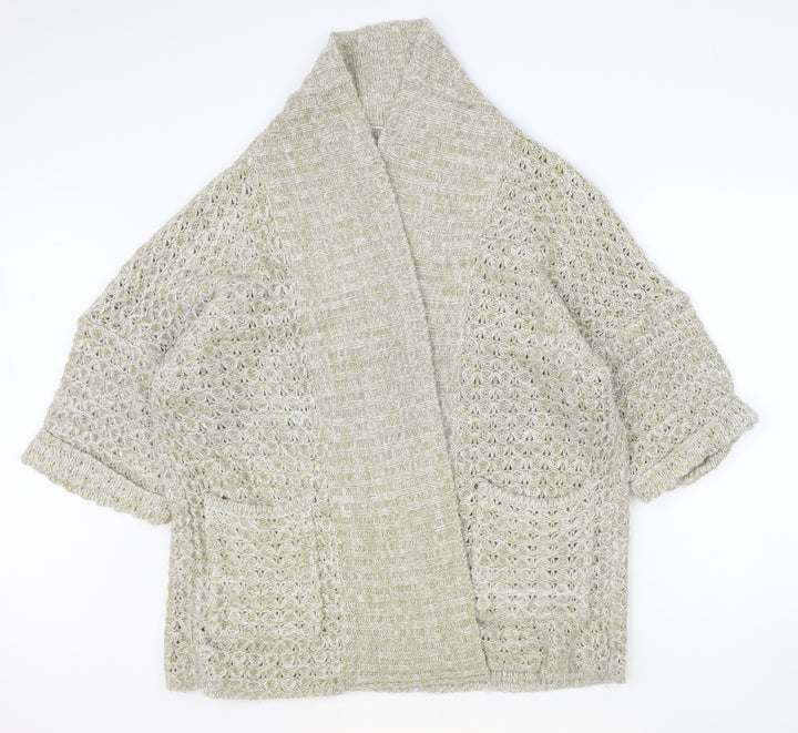 Atmosphere Womens Brown V-Neck Acrylic Cardigan Jumper Size 6
