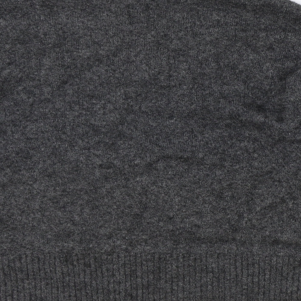 John Lewis Womens Grey High Neck Wool Pullover Jumper Size 12