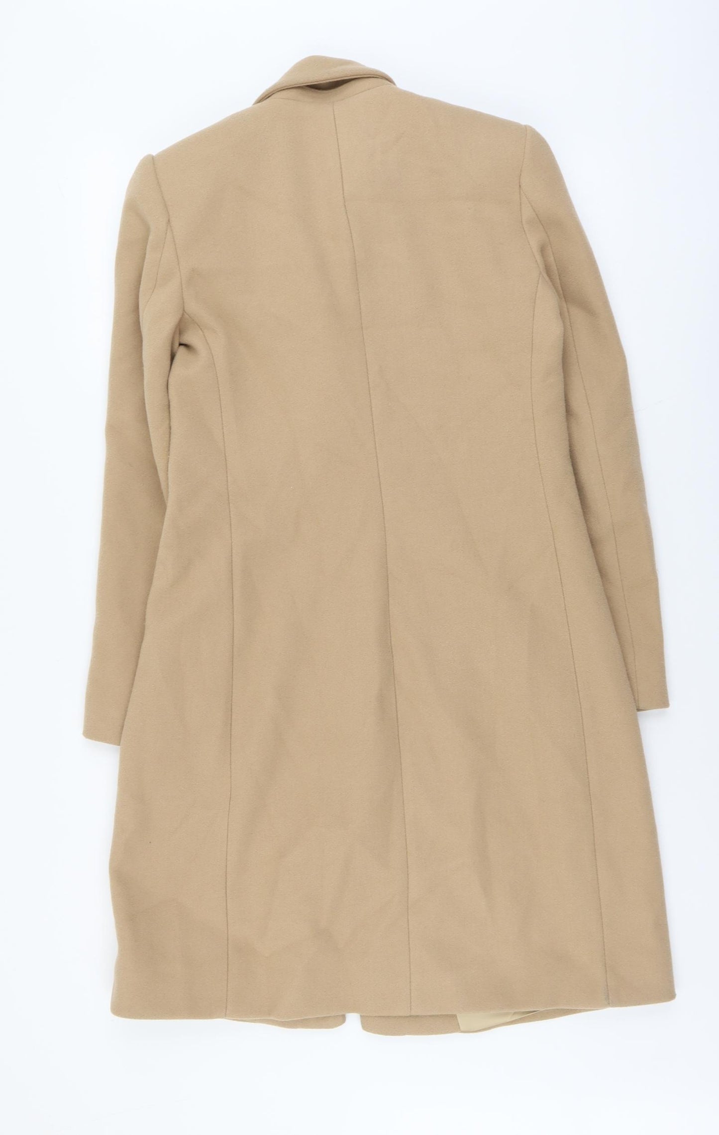 Zara Womens Beige Trench Coat Coat Size S Button