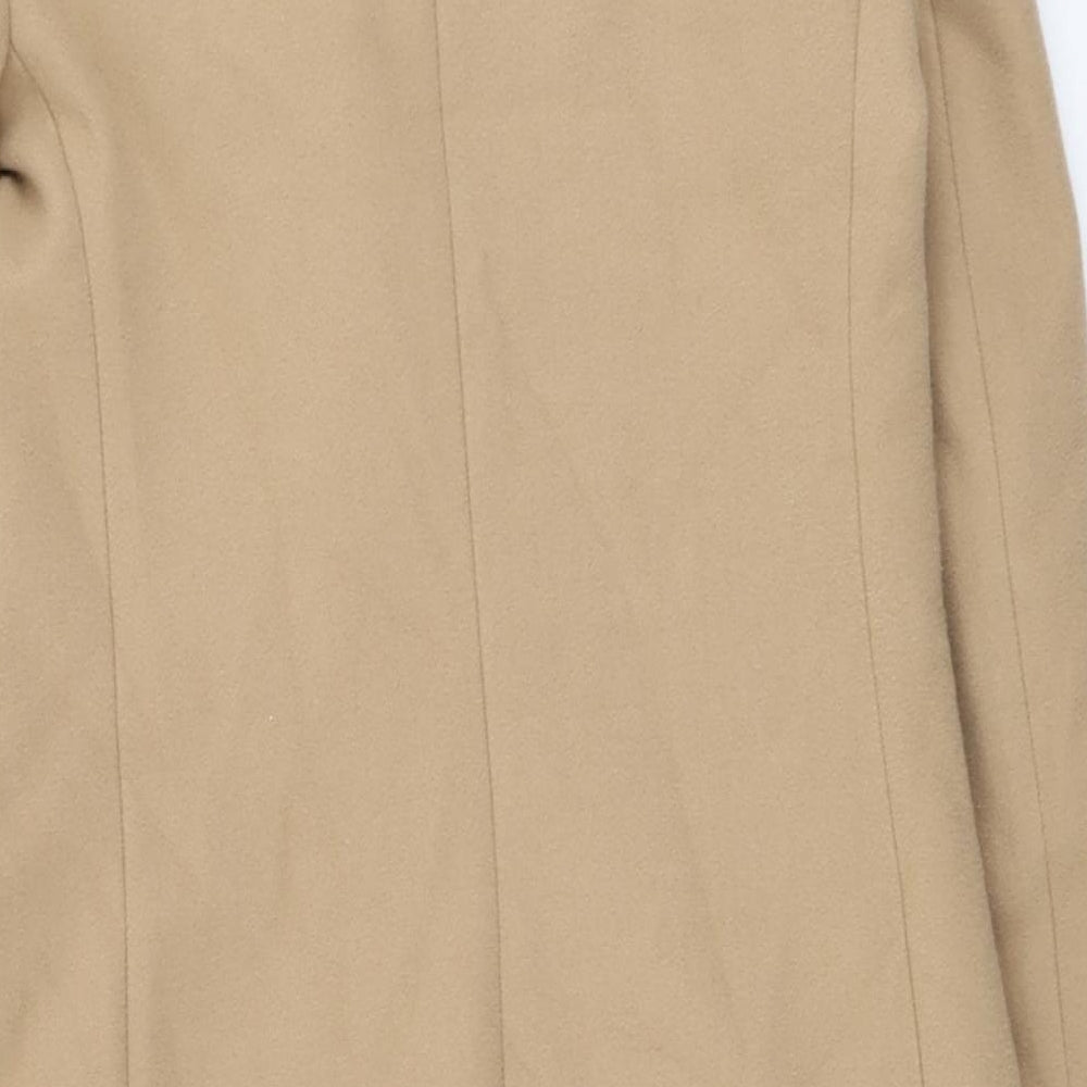 Zara Womens Beige Trench Coat Coat Size S Button