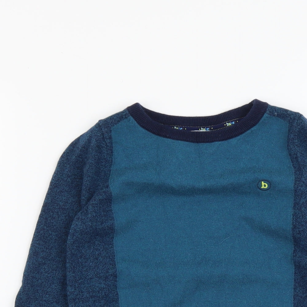 Ted Baker Boys Blue Round Neck Cotton Pullover Jumper Size 4-5 Years Pullover