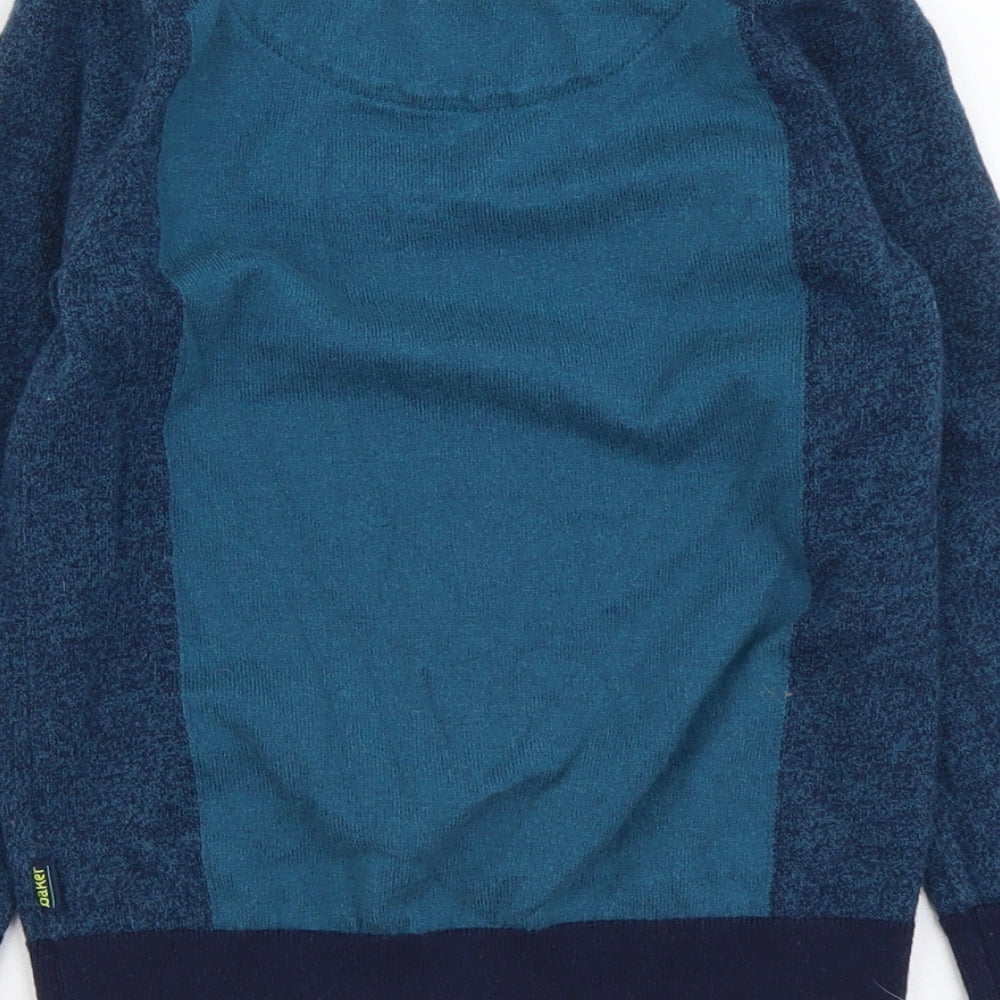 Ted Baker Boys Blue Round Neck Cotton Pullover Jumper Size 4-5 Years Pullover