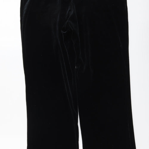 Marks and Spencer Womens Black Polyester Dress Pants Trousers Size 14 L29 in Regular
