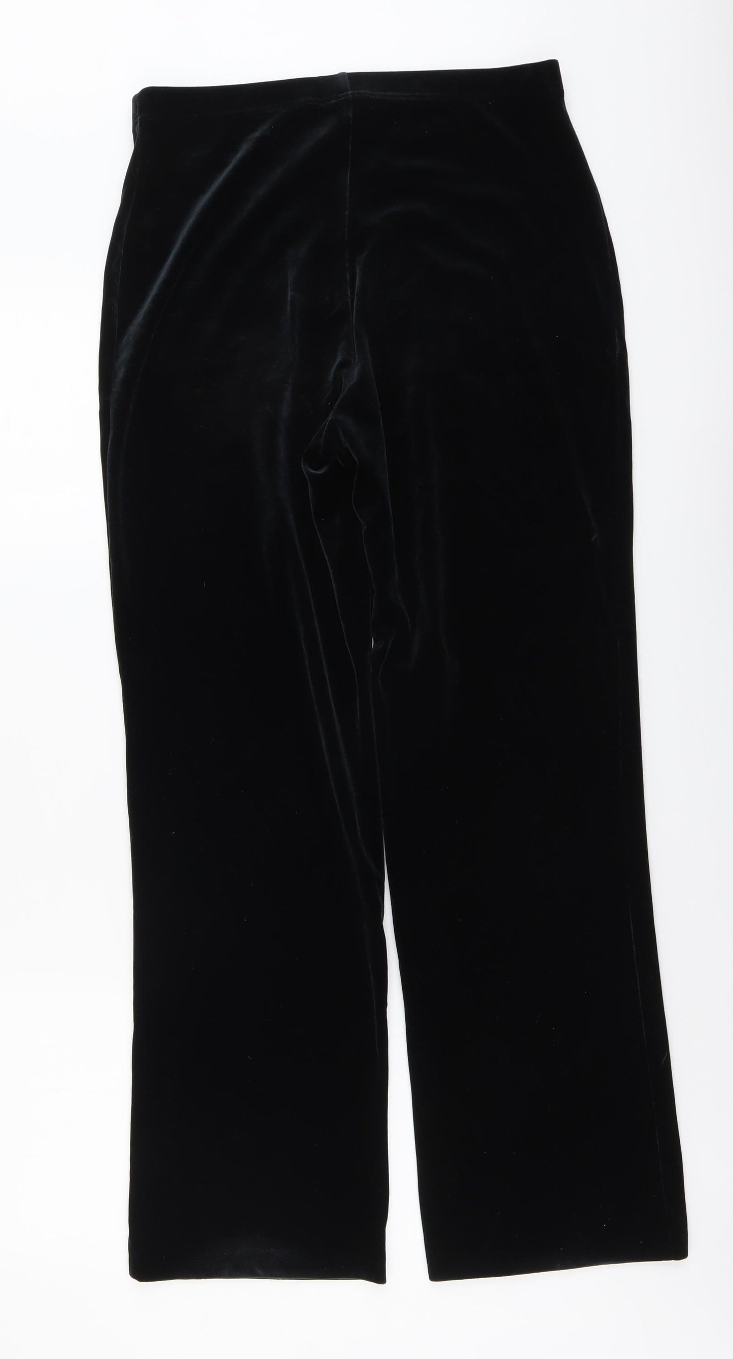Marks and Spencer Womens Black Polyester Dress Pants Trousers Size 14 L29 in Regular