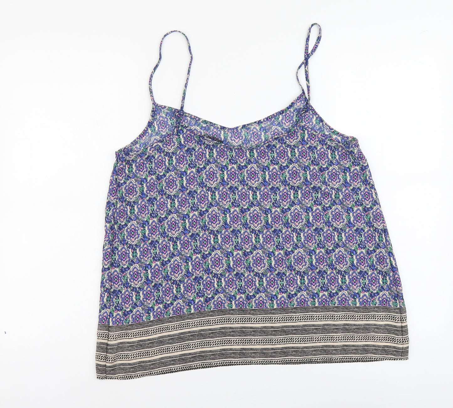 Atmosphere Womens Black Geometric Polyester Camisole Tank Size 14 V-Neck