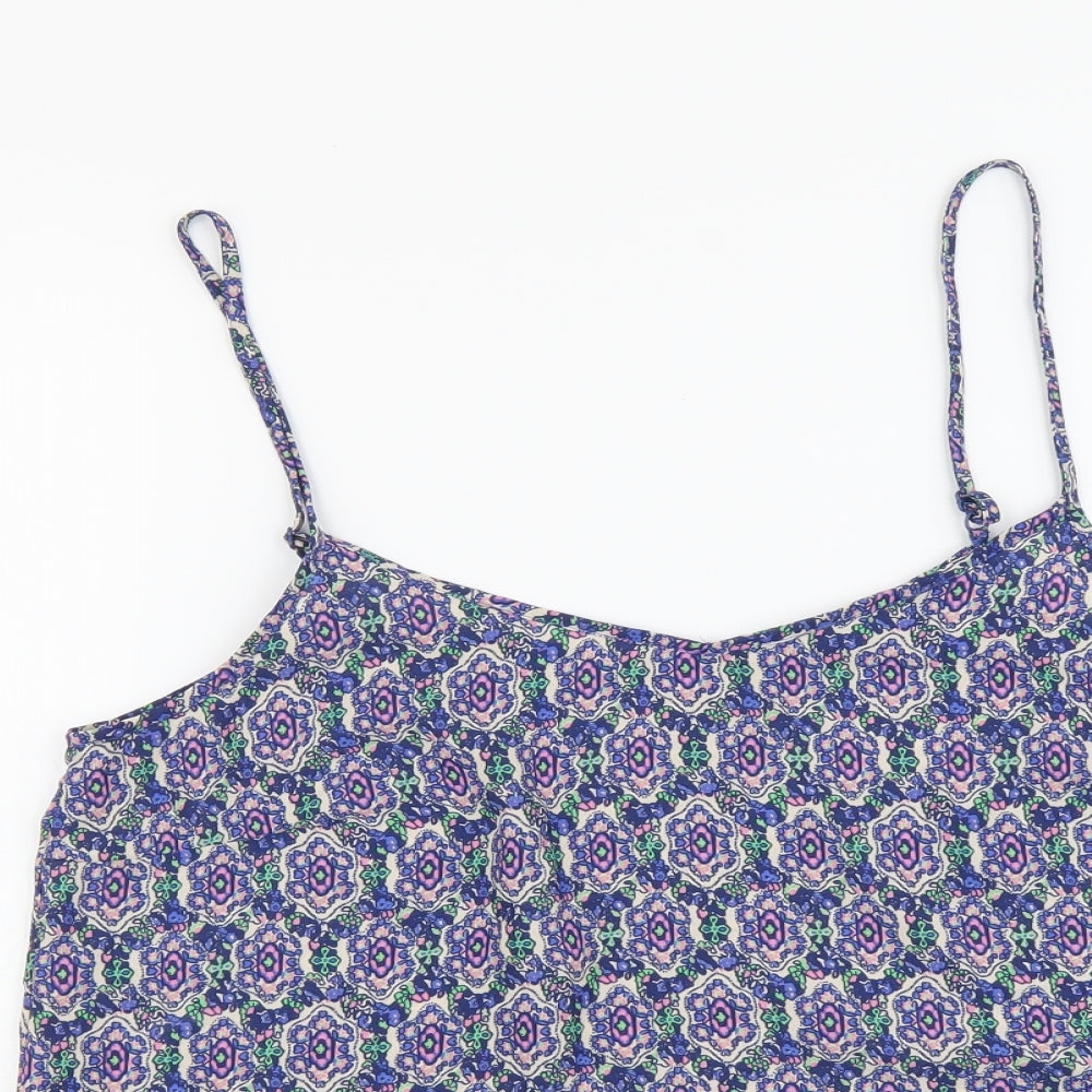 Atmosphere Womens Black Geometric Polyester Camisole Tank Size 14 V-Neck