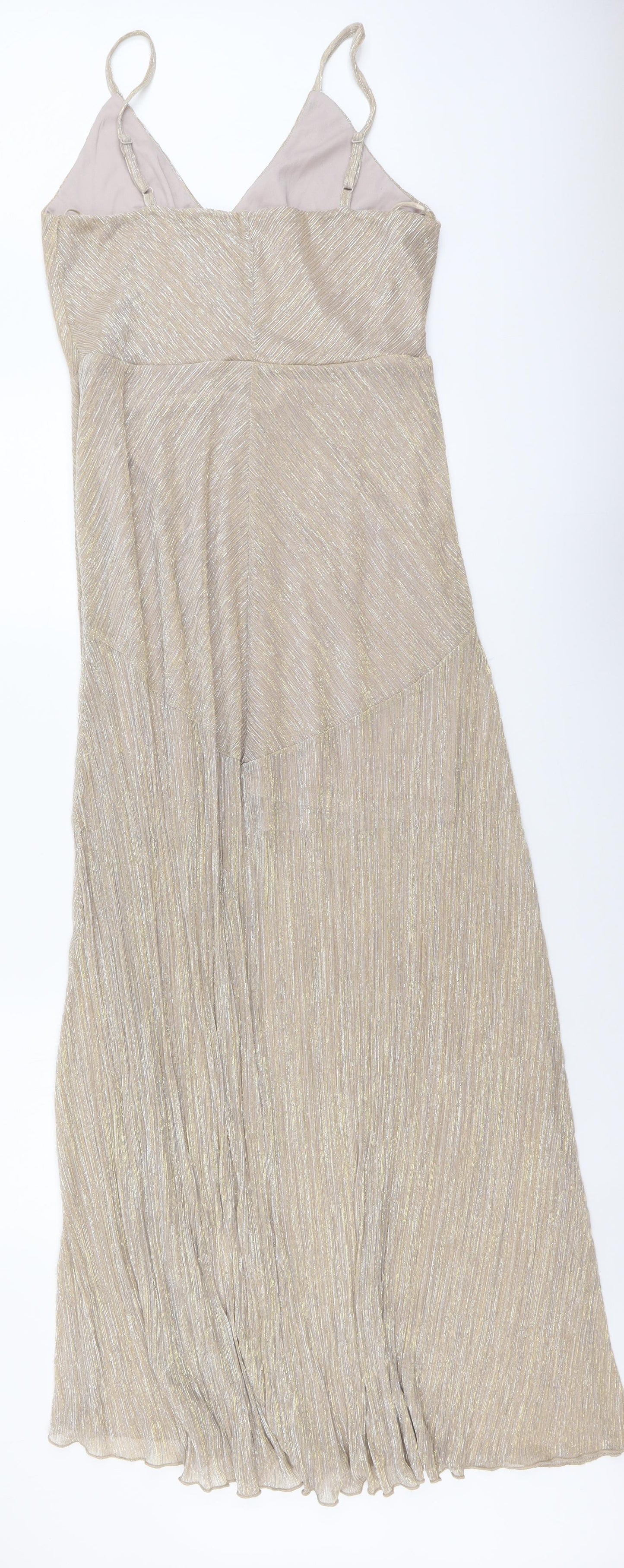 Miss Selfridge Womens Gold Polyester Ball Gown Size 12 Sweetheart Pullover