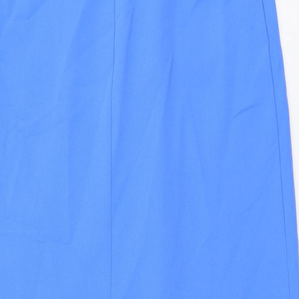 Stradivarius Womens Blue Polyester Straight & Pencil Skirt Size 10 Zip