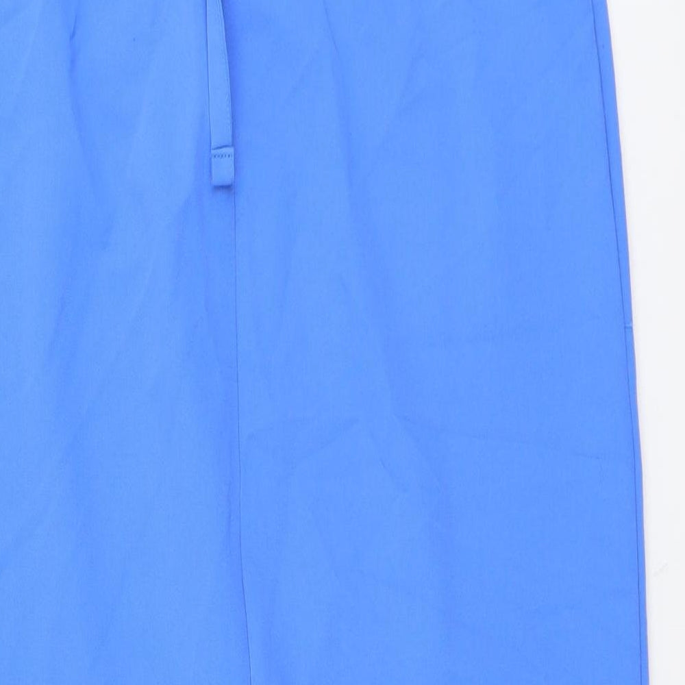 Stradivarius Womens Blue Polyester Straight & Pencil Skirt Size 10 Zip
