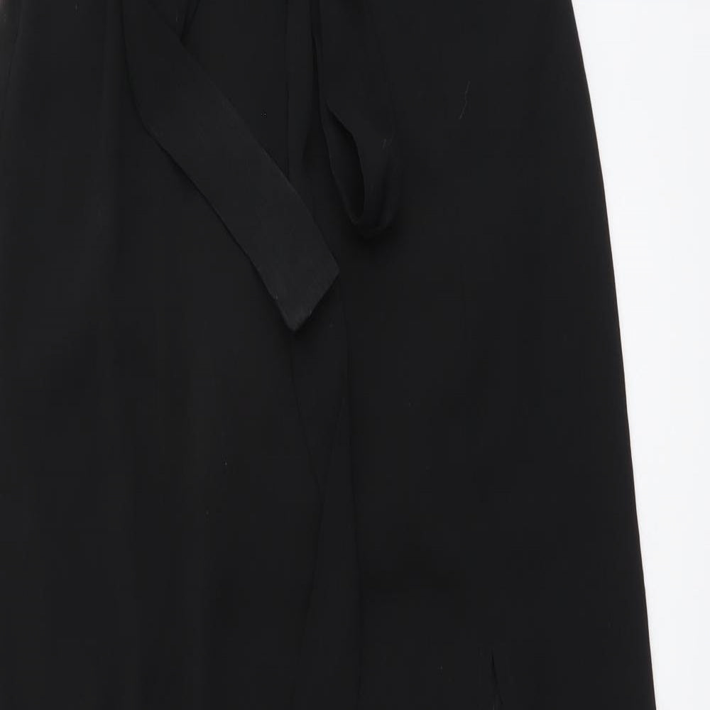 Miss Selfridge Womens Black Polyester Maxi Skirt Size 6 Zip