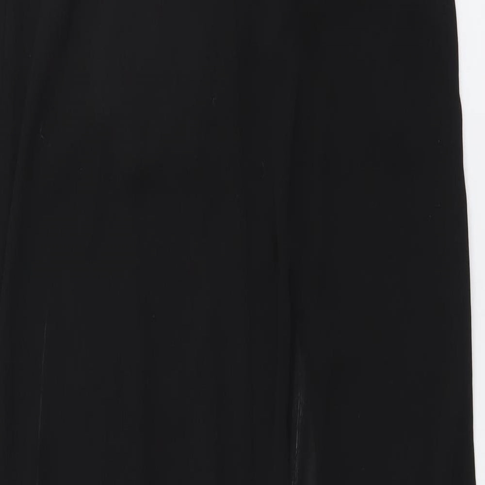 Miss Selfridge Womens Black Polyester Maxi Skirt Size 6 Zip