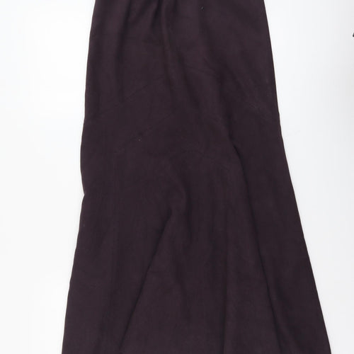 Marks and Spencer Womens Purple Polyester Swing Skirt Size 8 Zip