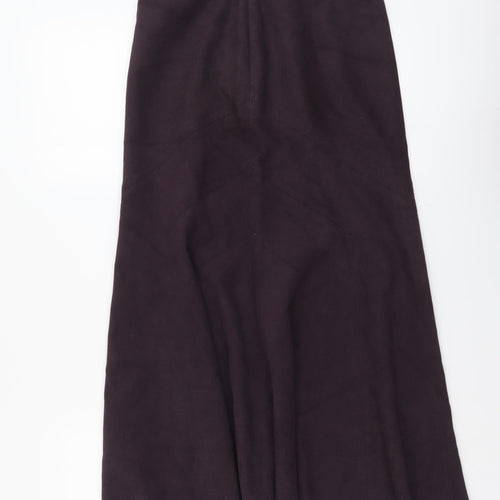 Marks and Spencer Womens Purple Polyester Swing Skirt Size 8 Zip