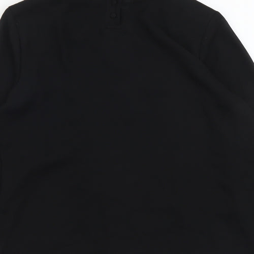Collection Womens Black Polyester Basic Blouse Size 10 High Neck