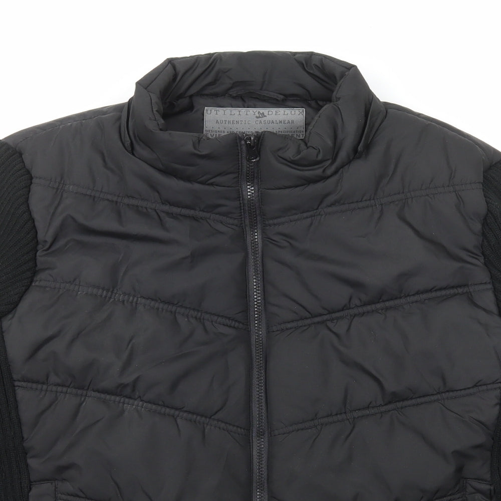 E-vie Womens Black Jacket Size 18 Zip