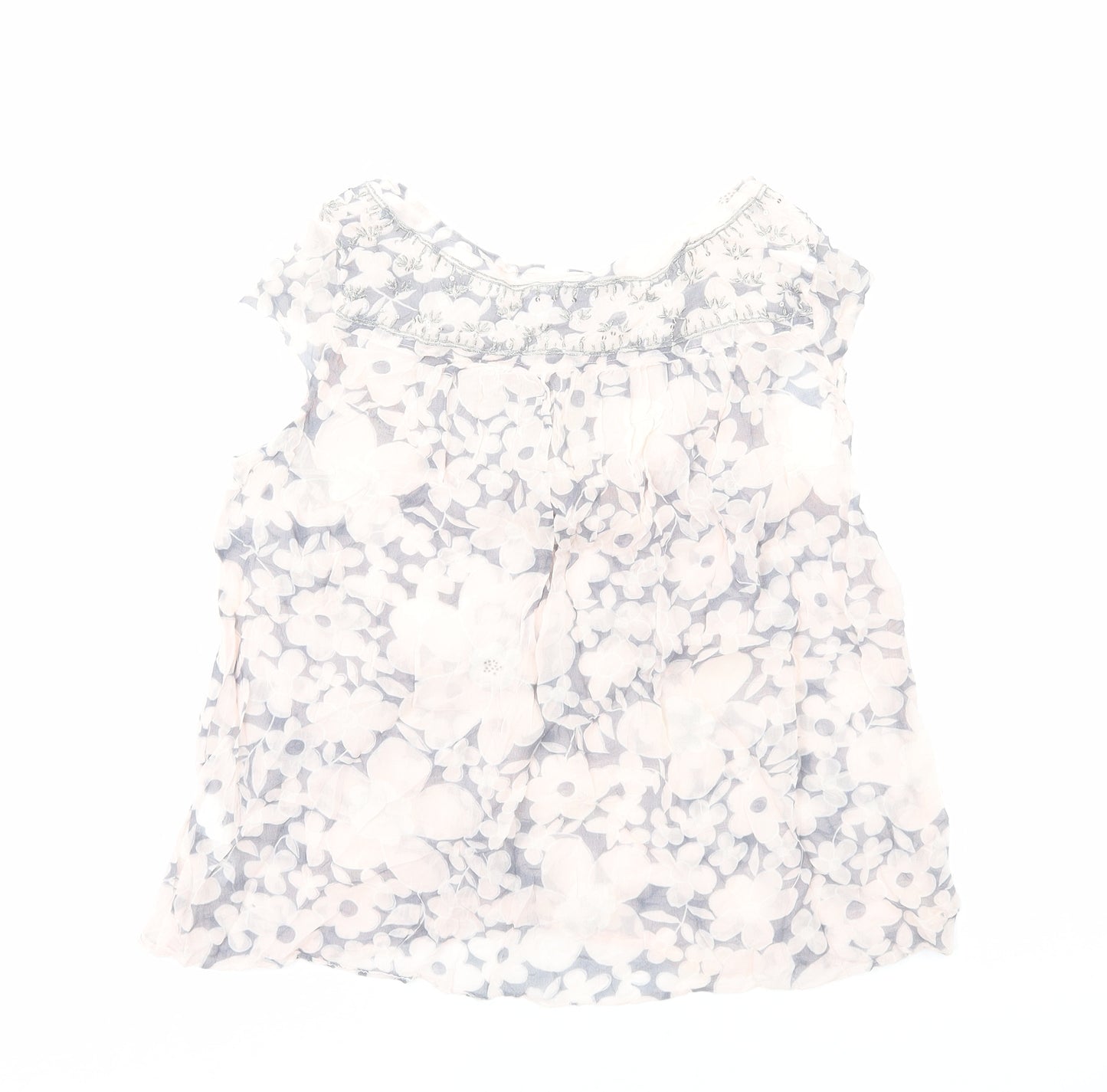 Noa Noa Womens Pink Floral Polyester Basic Blouse Size XS Boat Neck