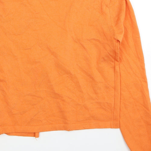 Daisy Street Womens Orange V-Neck Polyester Cardigan Jumper Size 10