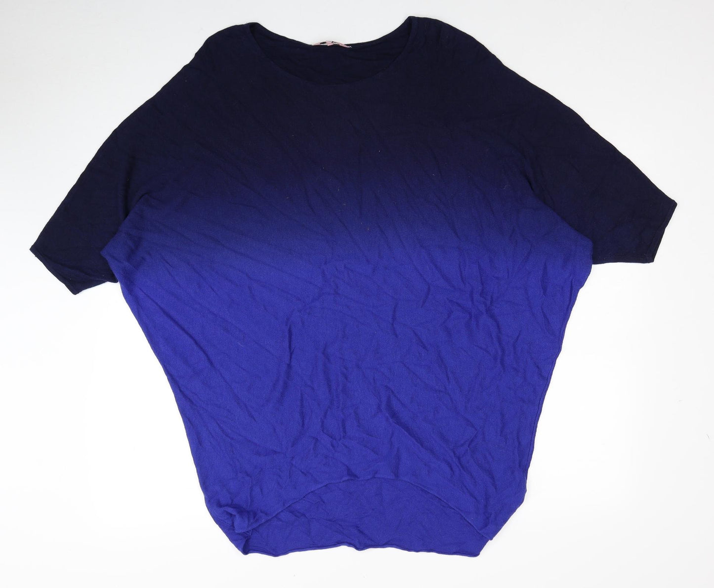 Phase Eight Womens Blue Round Neck Viscose Pullover Jumper Size M