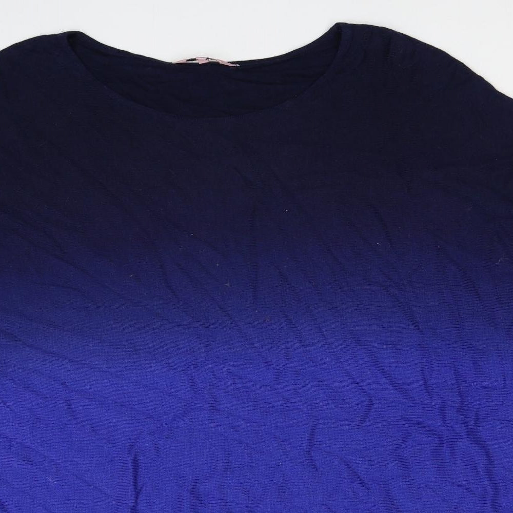 Phase Eight Womens Blue Round Neck Viscose Pullover Jumper Size M