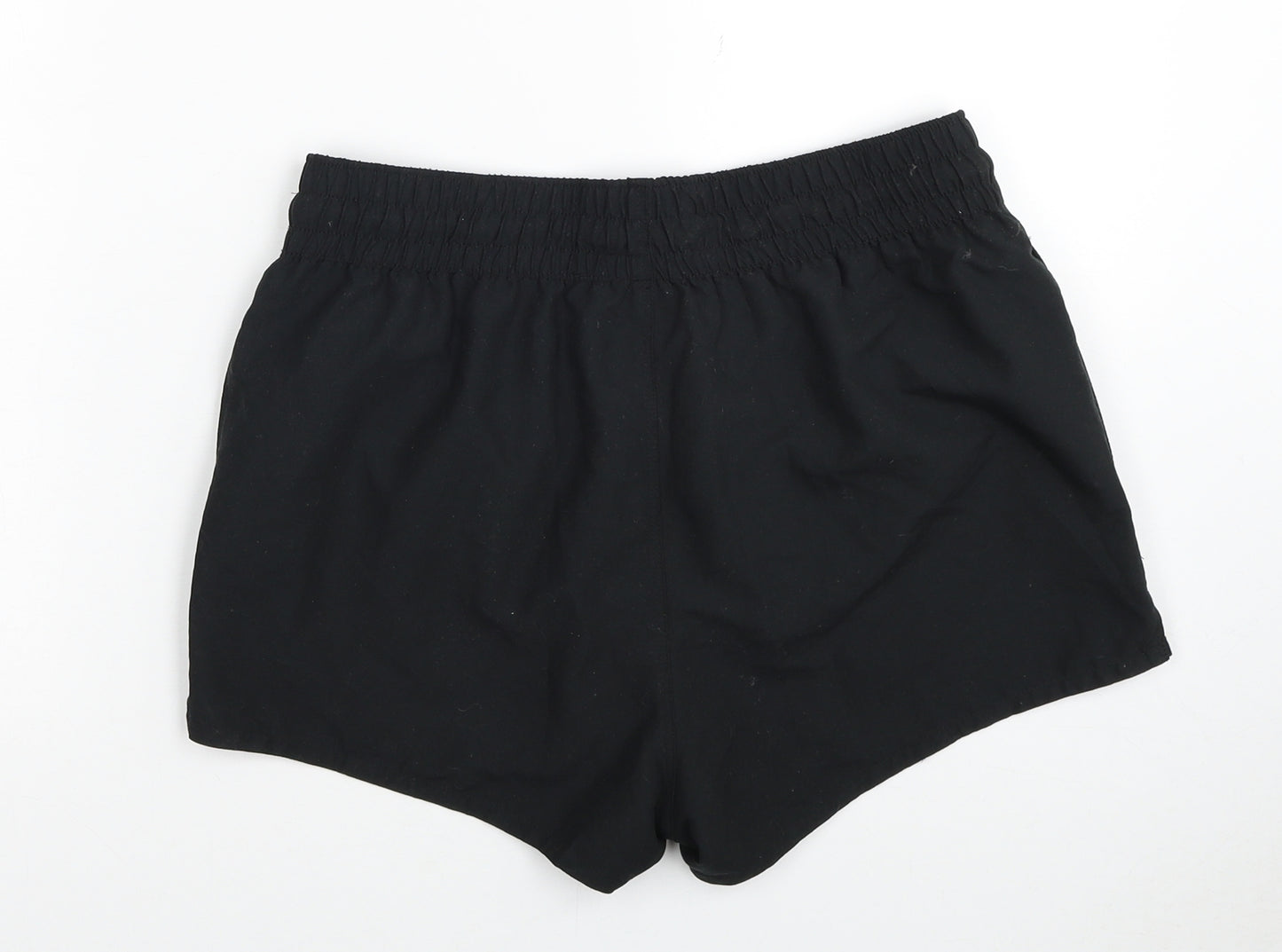 ASOS Mens Black Striped Polyester Sweat Shorts Size S Regular Drawstring