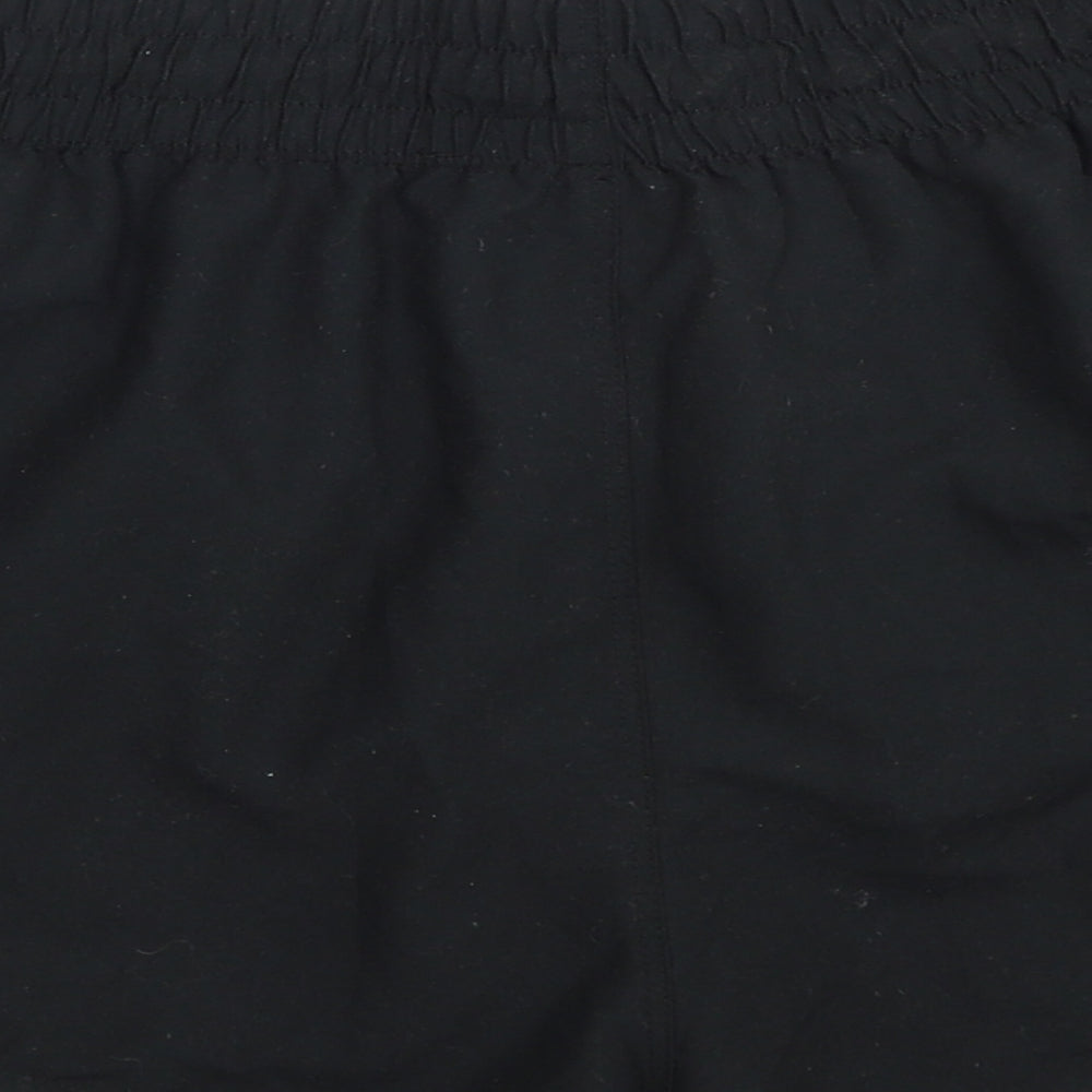 ASOS Mens Black Striped Polyester Sweat Shorts Size S Regular Drawstring