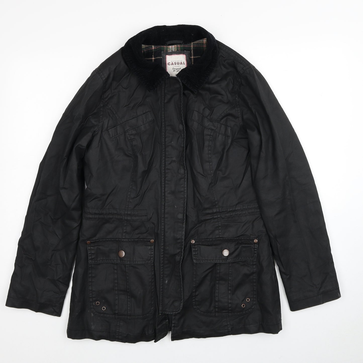 F&F Womens Black Jacket Size 10 Zip