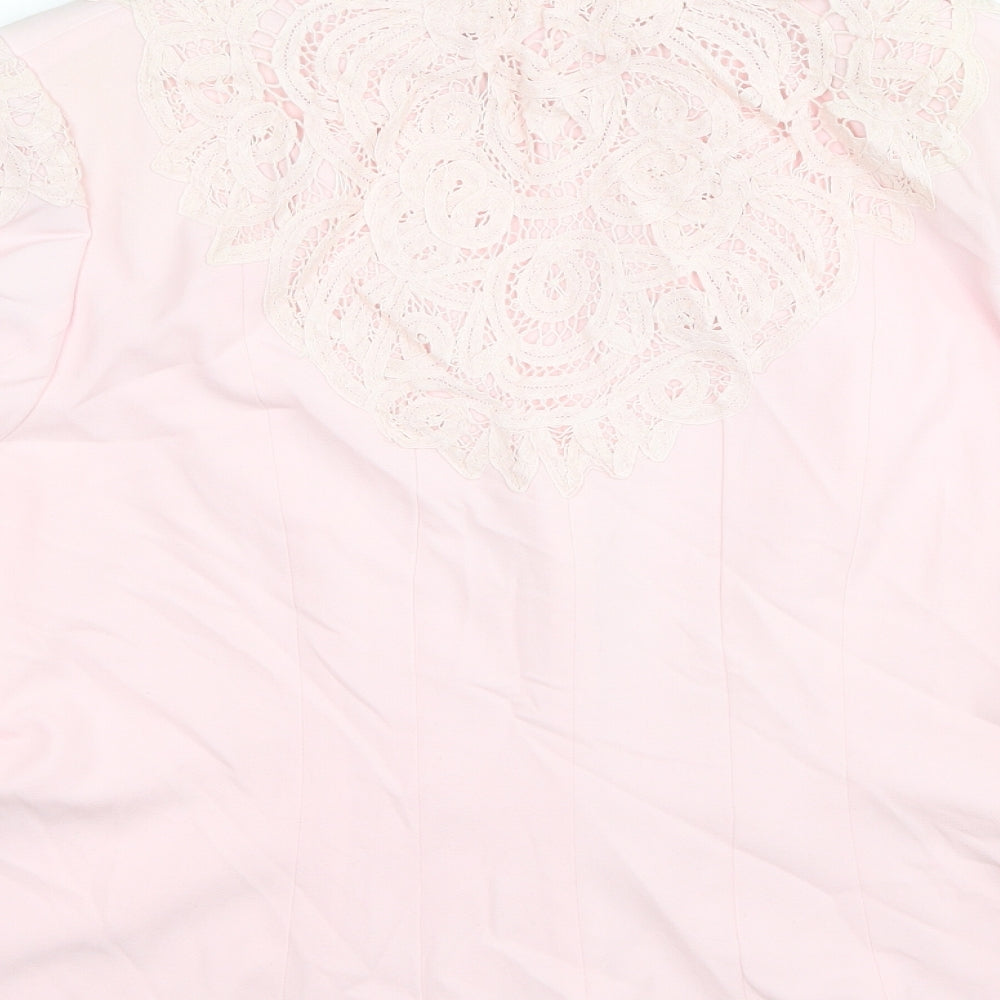 Changes By Together Womens Pink Jacket Blazer Size 20 Button - Lace Detail