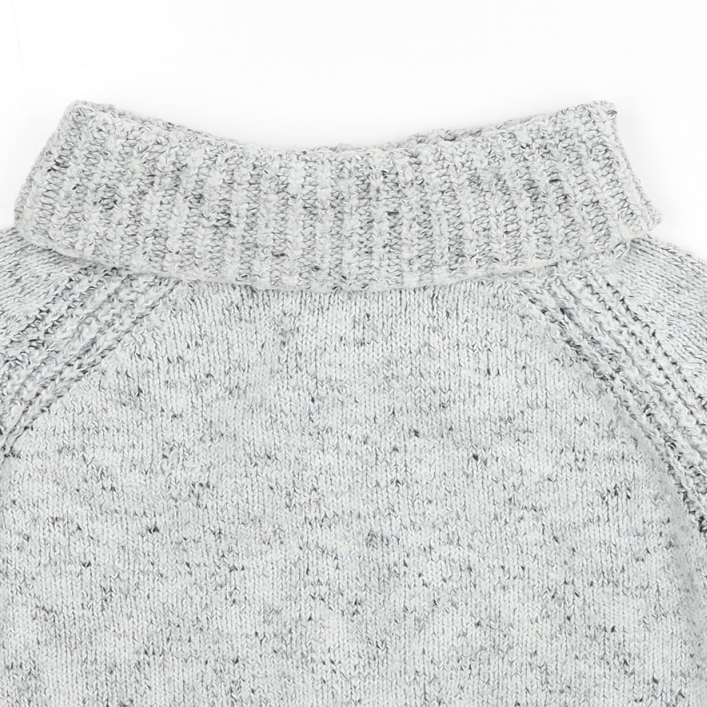 Marks and Spencer Womens Grey Roll Neck Acrylic Pullover Jumper Size 14