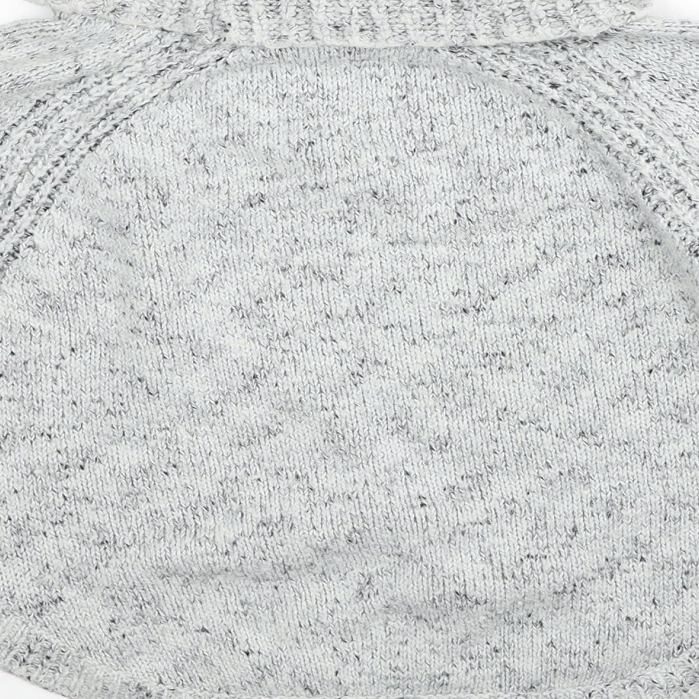 Marks and Spencer Womens Grey Roll Neck Acrylic Pullover Jumper Size 14