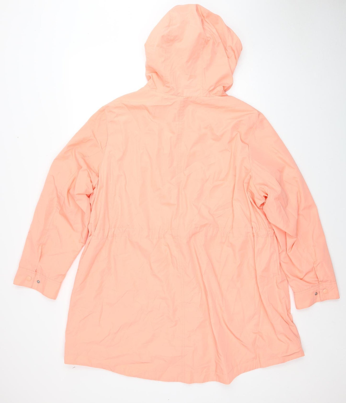 Marks and Spencer Womens Orange Windbreaker Jacket Size 22 Zip