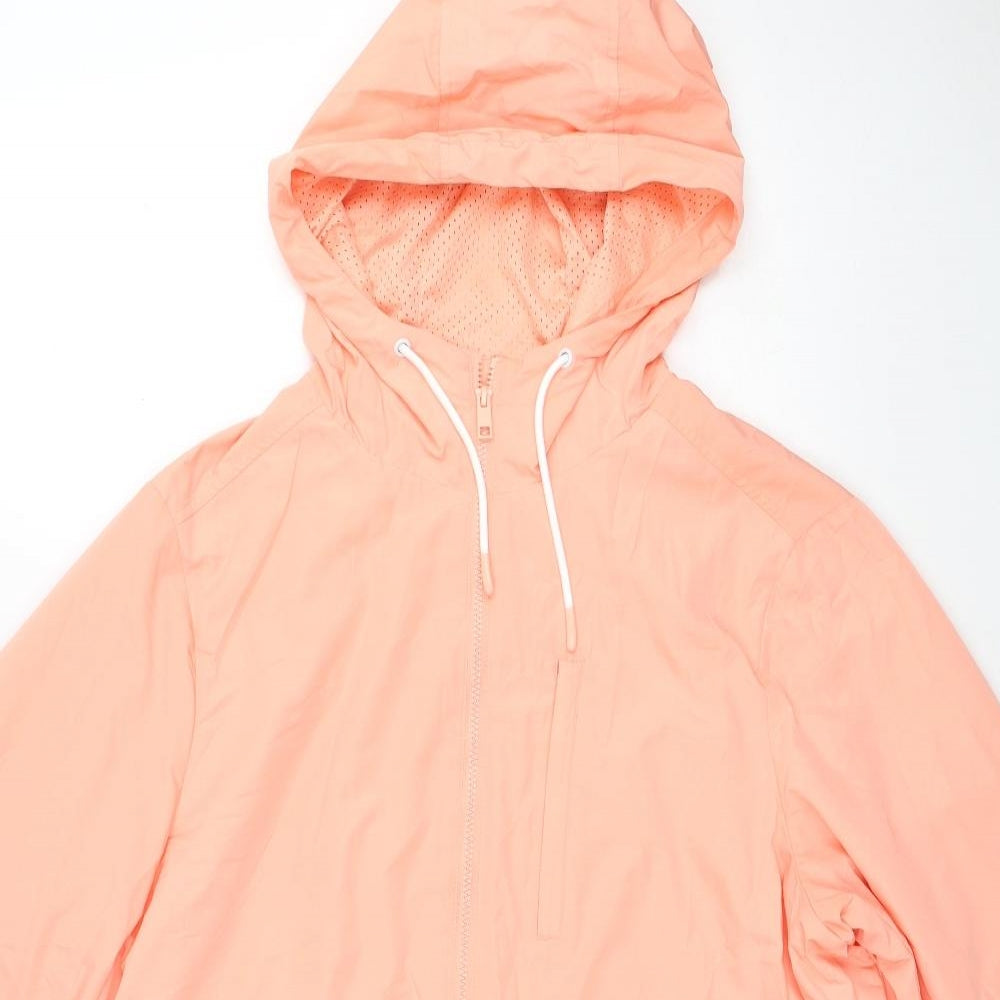 Marks and Spencer Womens Orange Windbreaker Jacket Size 22 Zip