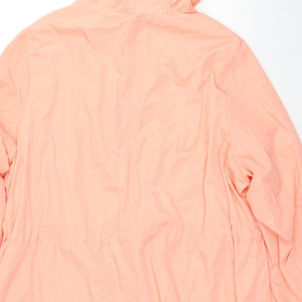 Marks and Spencer Womens Orange Windbreaker Jacket Size 22 Zip