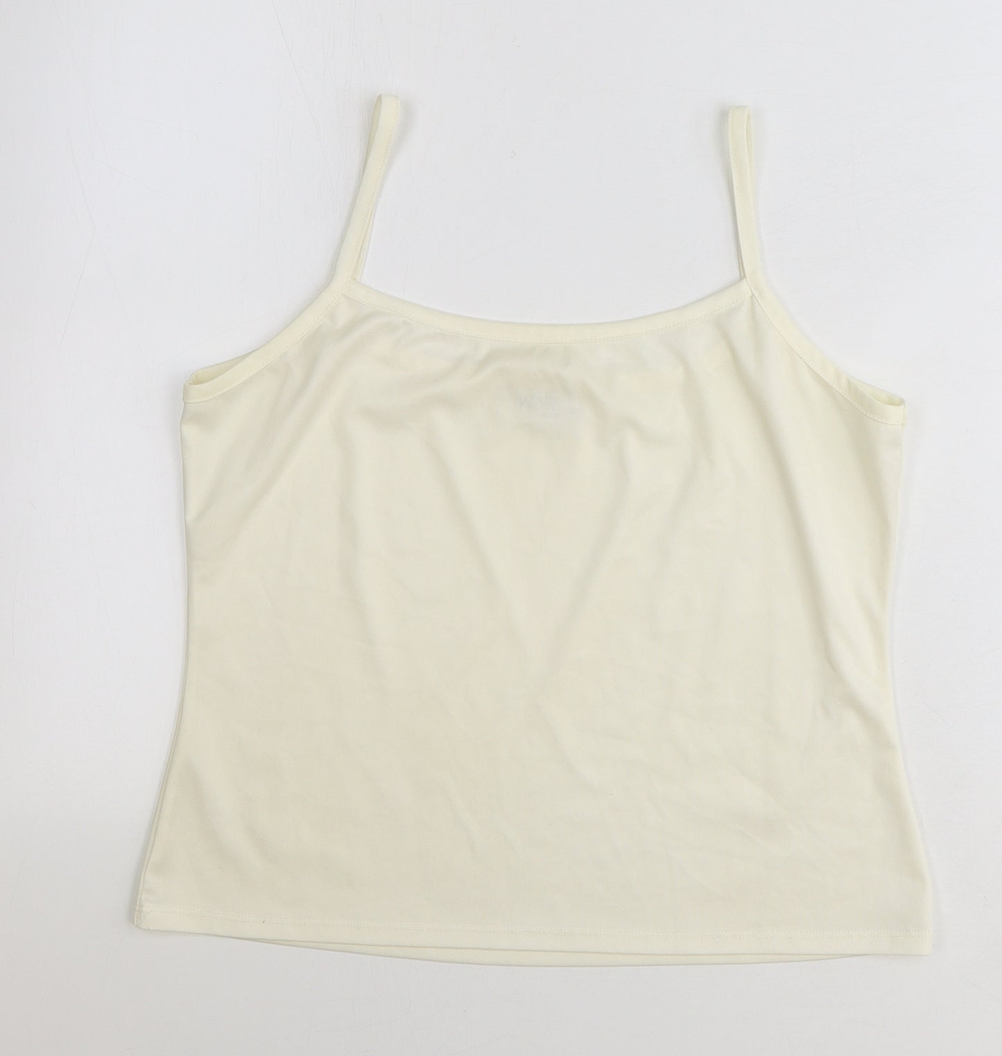 Wallis Womens Ivory Polyester Basic Tank Size 16 Square Neck