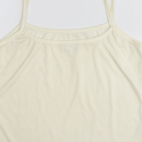 Wallis Womens Ivory Polyester Basic Tank Size 16 Square Neck