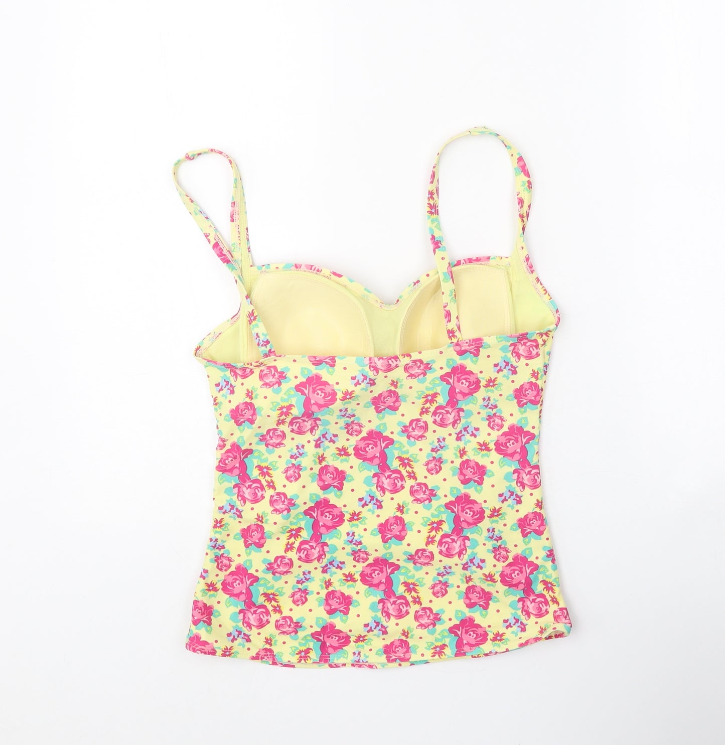 Peacocks Womens Yellow Floral Polyamide Top Size 12