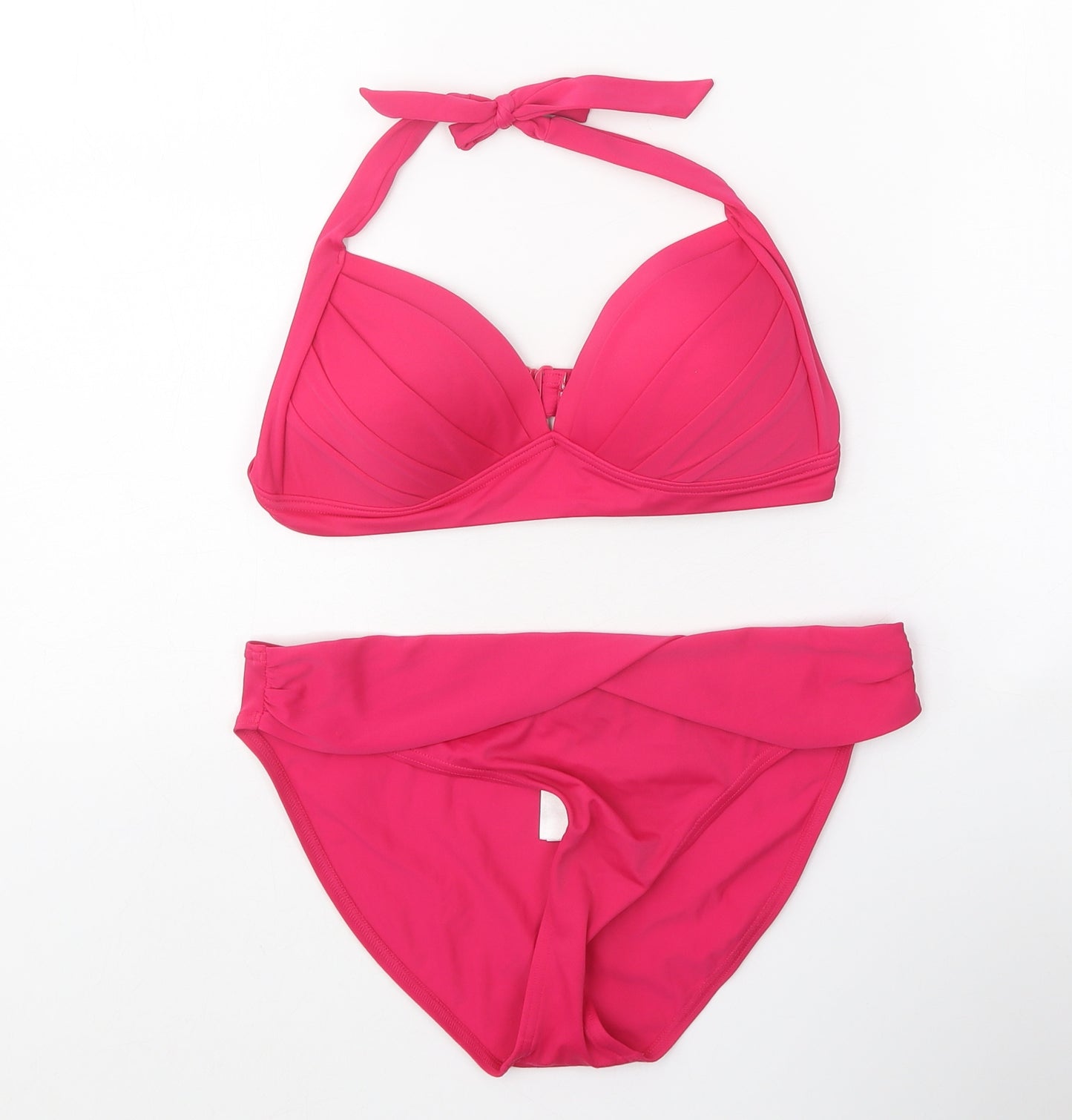 F&F Womens Pink Polyester Bikini Size 12