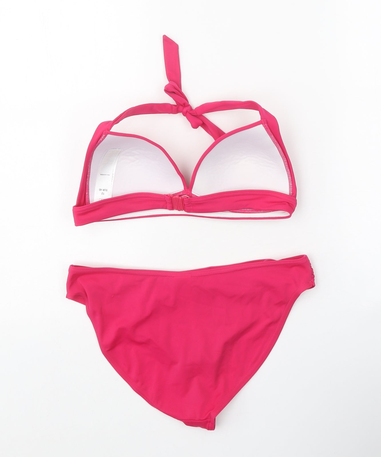 F&F Womens Pink Polyester Bikini Size 12
