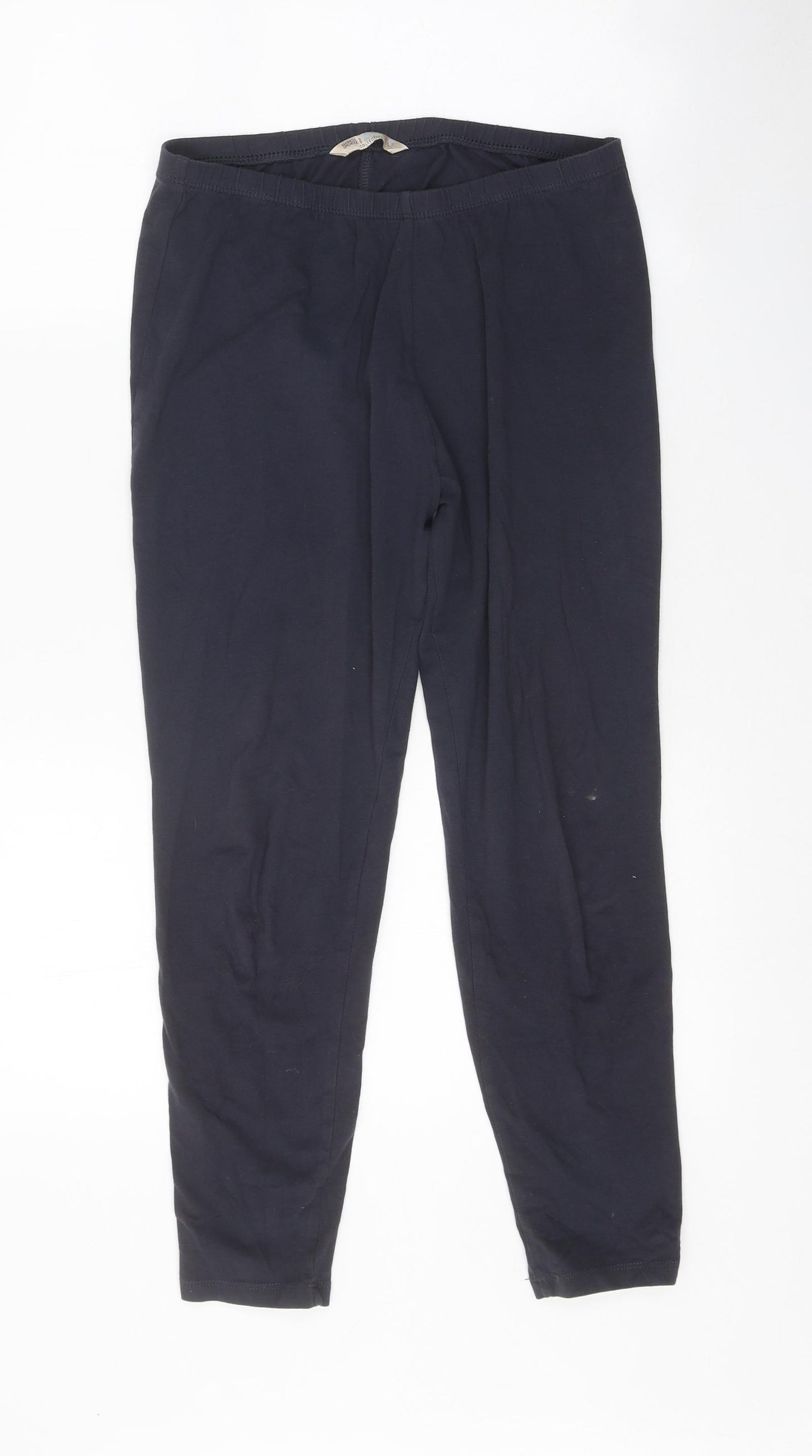 Indigo Womens Black Cotton Jogger Leggings Size 12