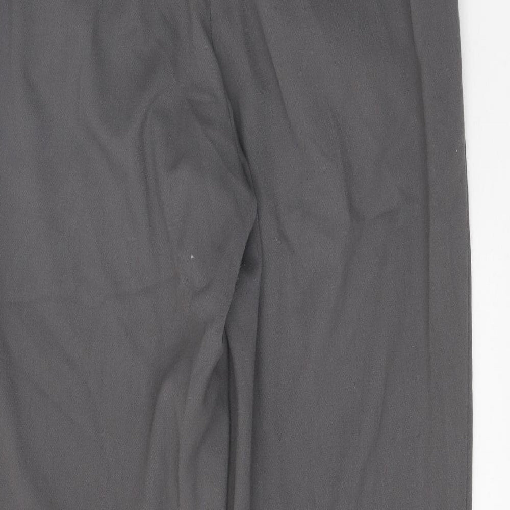 Marks and Spencer Womens Grey Polyester Carrot Trousers Size 12 Regular Tie