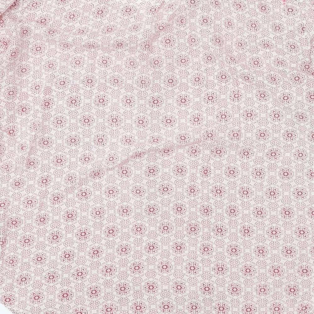 Atmosphere Womens White Geometric Viscose Basic Blouse Size 14 V-Neck