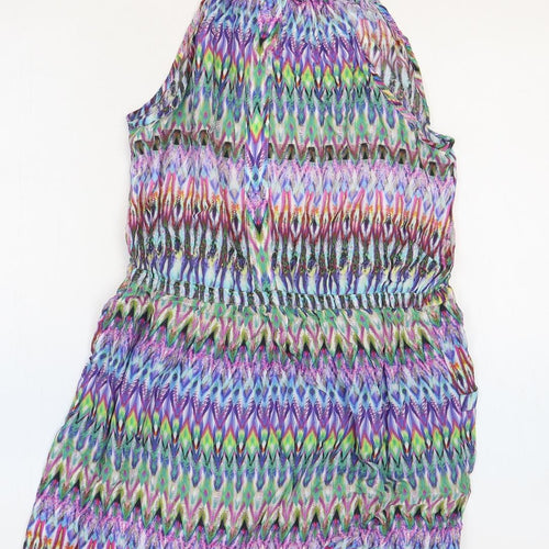 NEXT Womens Multicoloured Geometric Viscose Mini Size 8 Square Neck Tie
