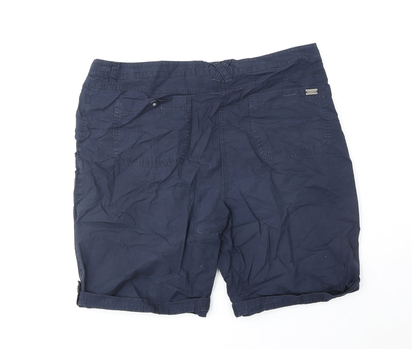 Regatta Womens Blue 100% Cotton Chino Shorts Size 16 Regular Zip