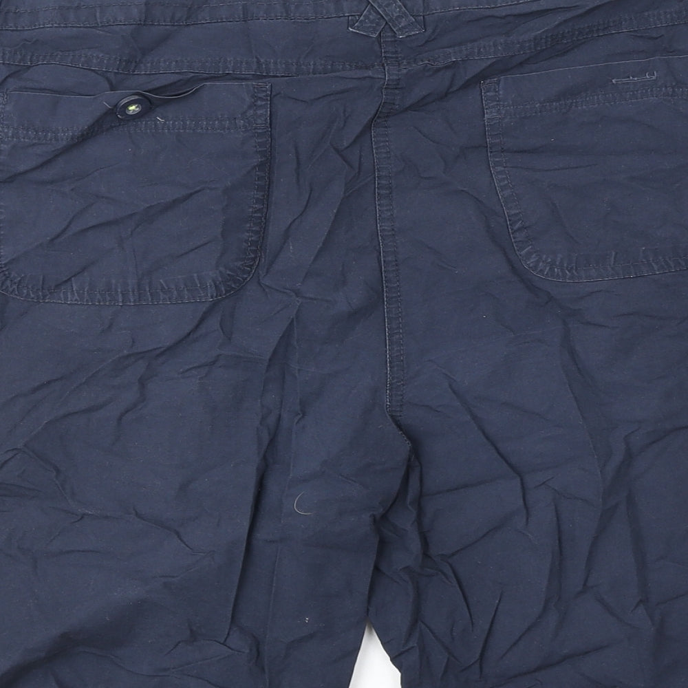 Regatta Womens Blue 100% Cotton Chino Shorts Size 16 Regular Zip